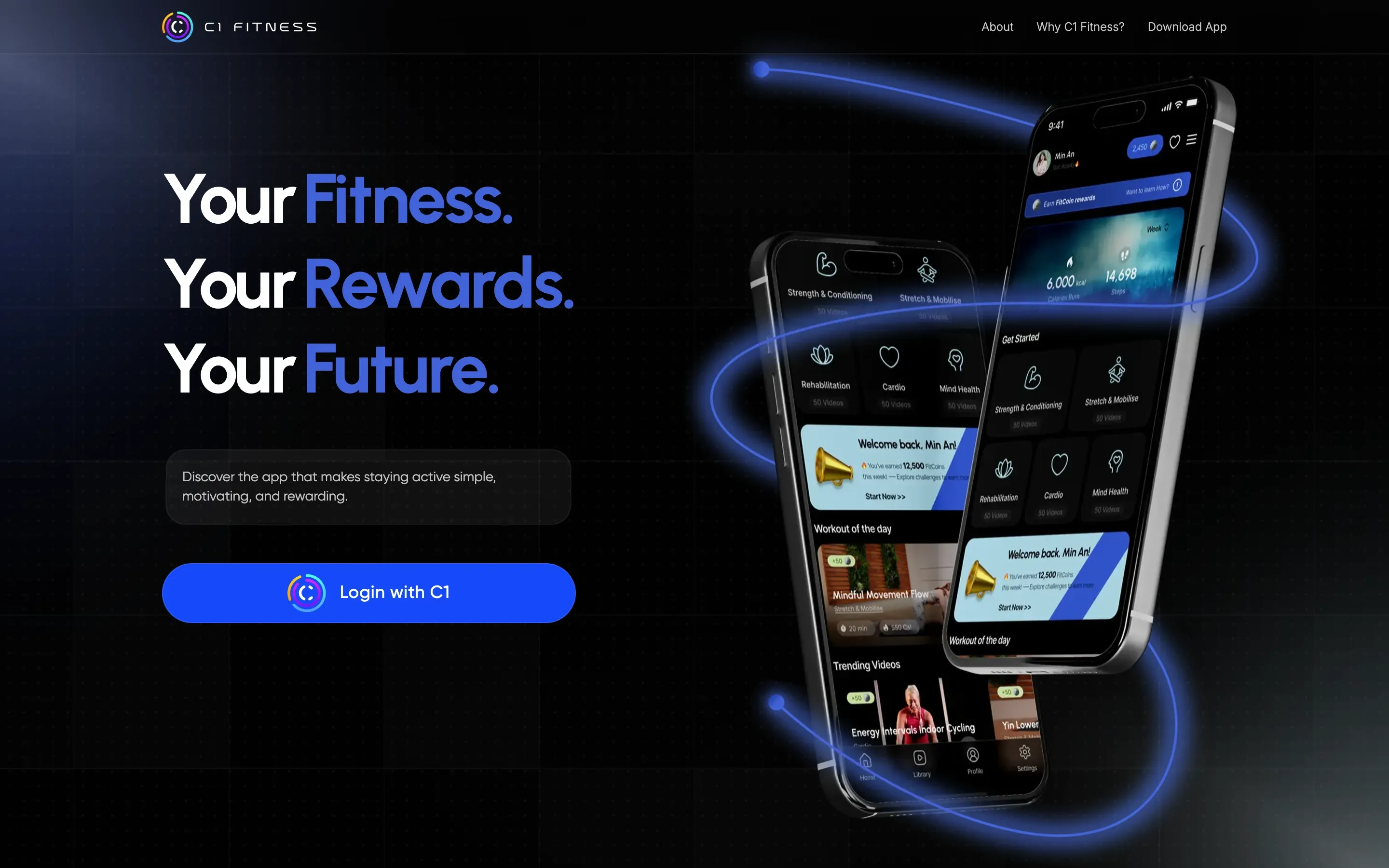 C1 Fitness landing page